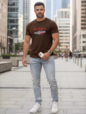 Herren-T-Shirt DSTREET NX0055R-CH BRAUN