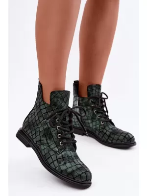 Damen-Stiefeletten ARTIKER 55C1325 GRÜN/SCHWARZ