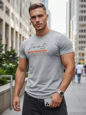 Herren-T-Shirt DSTREET RX5424 HELLGRAU