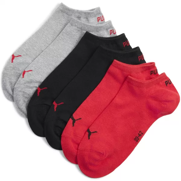  Socken PUMA UNISEX SNEAKER PLAIN 3P 93862401 SCHWARZ/ROT 