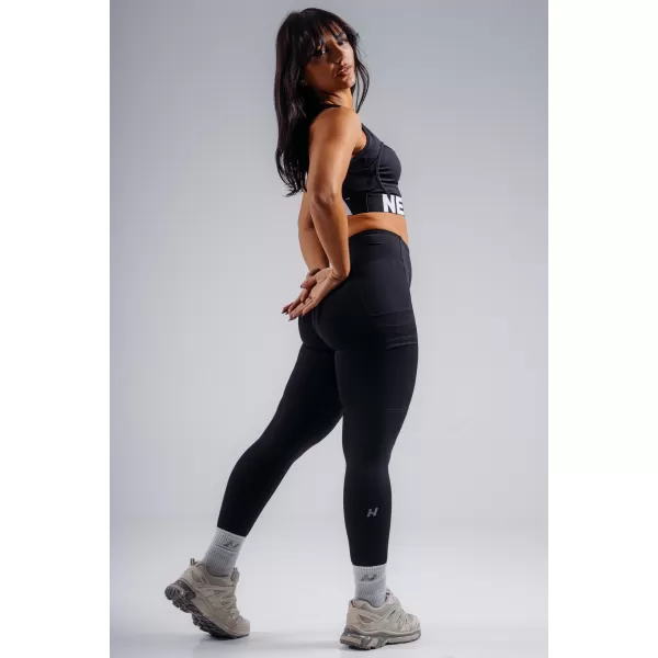  Figurformende Leggings mit hoher Taille und Taschen NEBBIA PRIMAL 851 SCHWARZ 