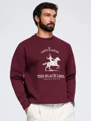 Herren-Sweatshirt OMBRE OM-SSNZ-0267 BURGUND