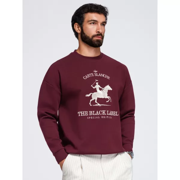  Herren-Sweatshirt OMBRE OM-SSNZ-0267 BURGUND 