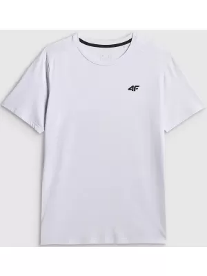 Herren-T-Shirt 4F WAW25TTSHM2373 CREMEFARBEN