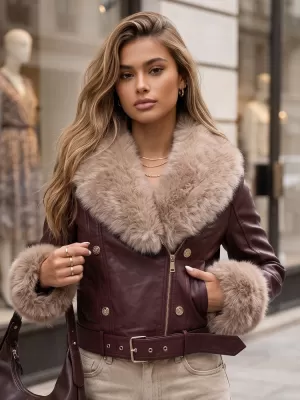 Damenjacke DSTREET TY5980 BURGUND