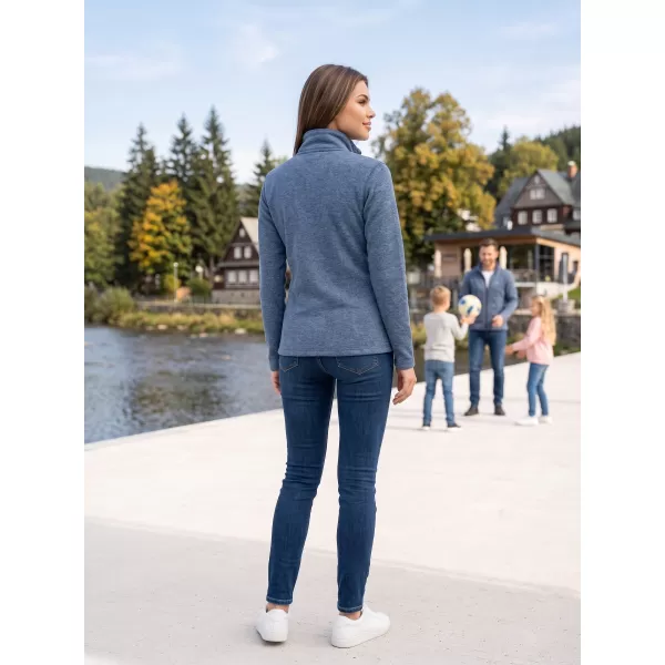  Fleece-Sweatshirt für Damen ALTISPORT ALW002852 DUNKLE DENIM-HIGHLIGHTS 