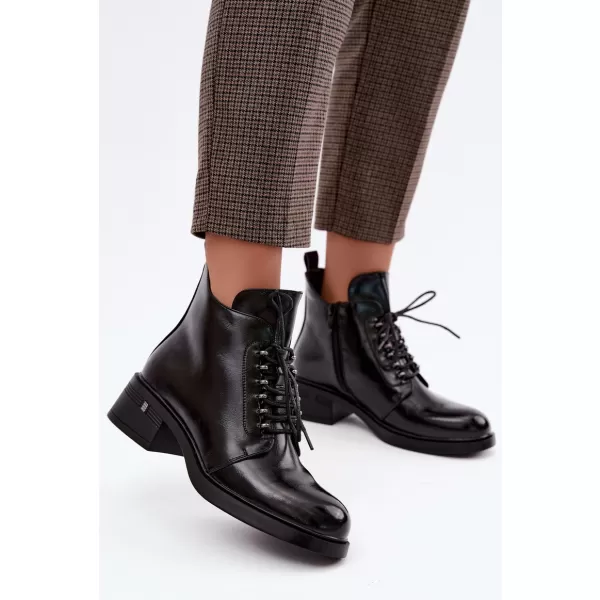  Damen-Stiefeletten S.BARSKI HY62-8112 SCHWARZ 