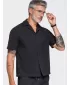 Herrenhemd OMBRE OM-SHSS-0221 SCHWARZ