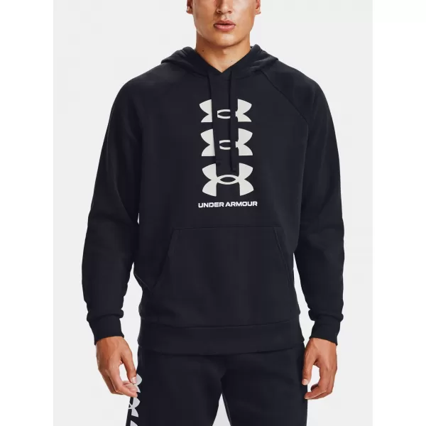  Herren-Sweatshirt UNDER ARMOUR RIVAL FLC MULTILOGO HD 1357094-001 SCHWARZ 