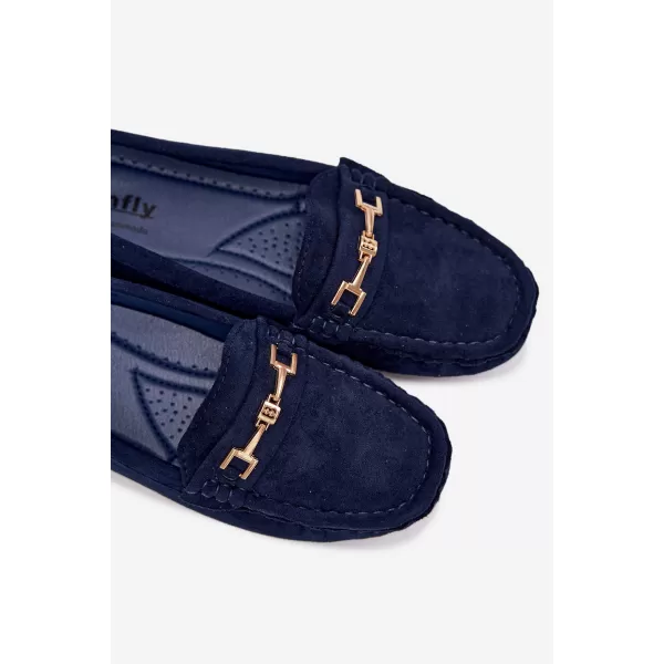  Damenmokassins BOTO FT247 MARINEBLAU 