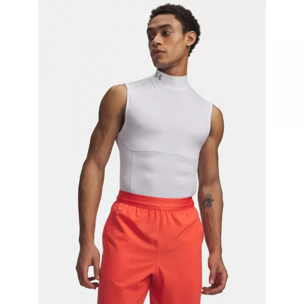  Herren-Tanktop UNDER ARMOUR HG ELITE SLEEVELESS MOCK 6015381-100 WEIß 