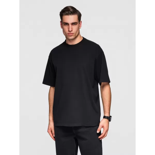  Herren-T-Shirt OMBRE OM-TSBC-0291 SCHWARZ/HELLBLAU/CREMEWEIß 