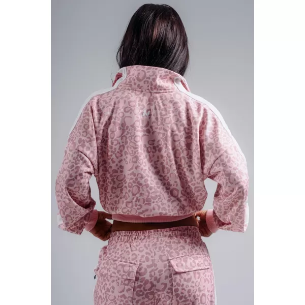 Sweatshirt mit halbem Reißverschluss und Leopardenmuster NEBBIA PRIMAL 866 ROSA LEOPARD 