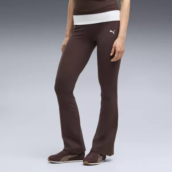  Leggings für Damen PUMA ESS HIGH-WAIST FLARED LEGGINGS 63154233 SCHOKOLADENFONDUE 