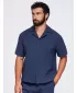 Herrenhemd OMBRE OM-SHSS-0220 MARINEBLAU