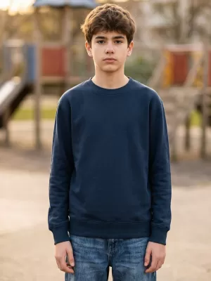 Kinder-Sweatshirt MALFINI CREW 427 MARINEBLAU