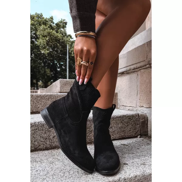  Damen-Stiefeletten S.BARSKI HY62-8125 SCHWARZ 
