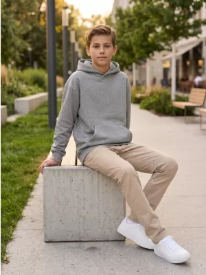 Kinder-Sweatshirt MALFINI CHILL 423 DUNKELGRAUE HIGHLIGHTS