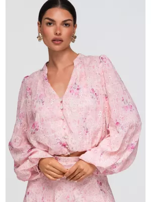 Damenhemd OMBRE OW-SH-E0058 ROSA
