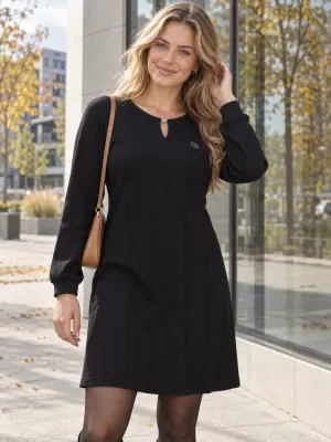 Sweatshirt-Kleid für Damen ALTISPORT ILARIA SCHWARZ