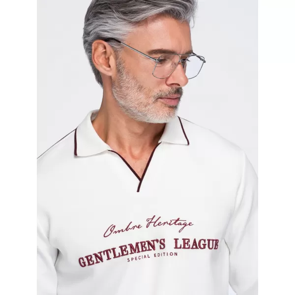  Herren-Sweatshirt OMBRE OM-SSNZ-0268 CREMEFARBEN 