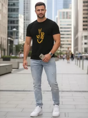 Herren-T-Shirt DSTREET NX0138R-BK SCHWARZ