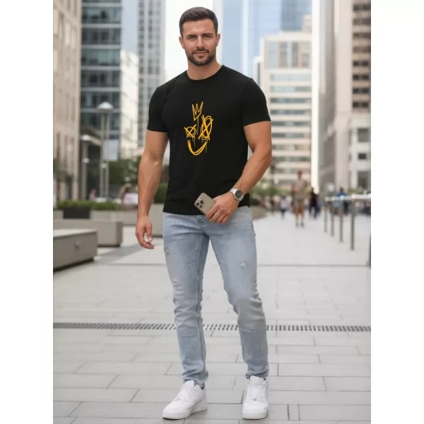  Herren-T-Shirt DSTREET NX0138R-BK SCHWARZ 
