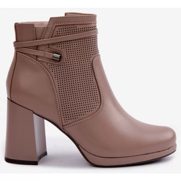  Damen-Stiefeletten BOTO FAF125B-2 BRAUN 