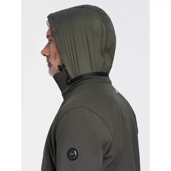  Kapuzenjacke für Herren OMBRE OM-JANP-0233 DUNKLES OLIV 