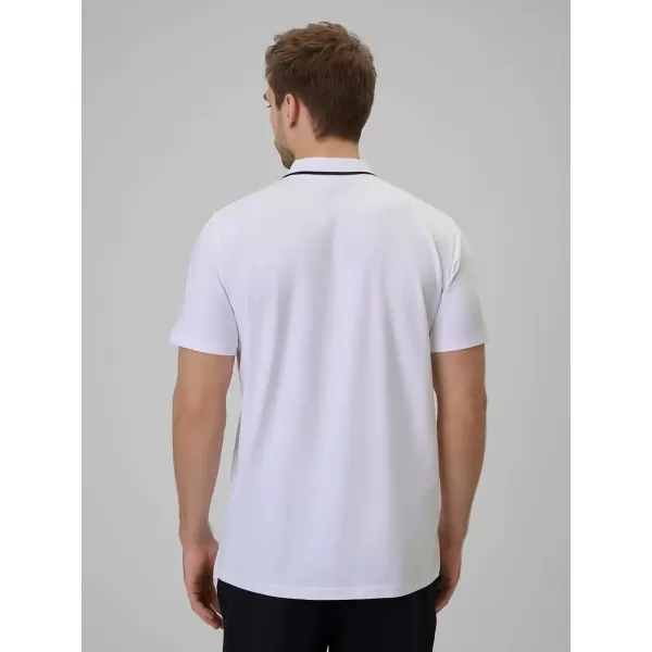  Herren-T-Shirt mit Kragen 4F WMM00TPTSM0773 WEIß 