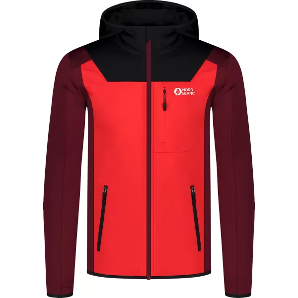  Powerfleece-Sweatshirt für Herren NORDBLANC SPRAWL NBSFM8333 ROT 