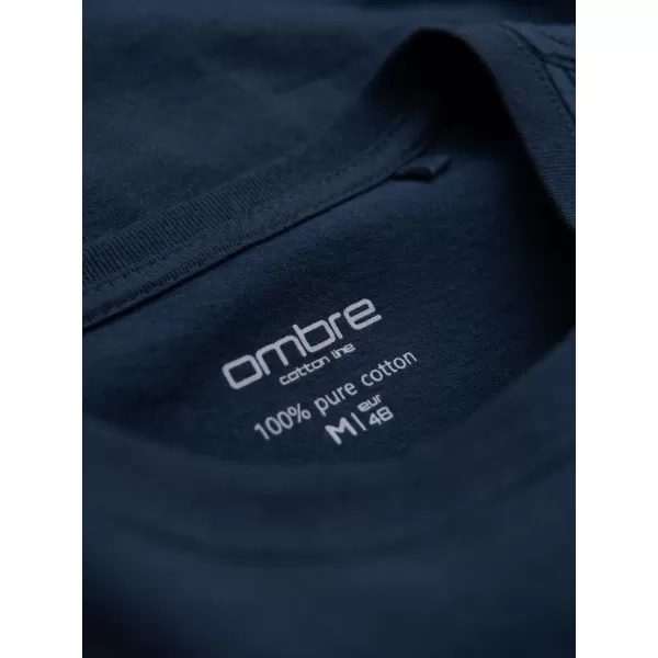  Herren-T-Shirt OMBRE OM-TSBS-0268 SCHWARZ/GRÜN/KHAKI 
