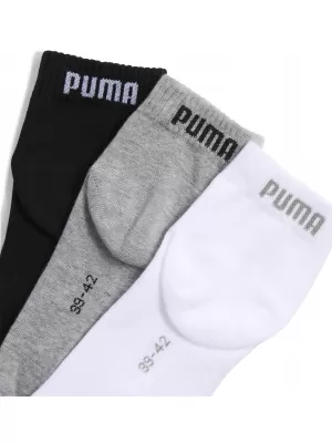 Socken PUMA UNISEX QUARTER PLAIN 3P 93858917 GRAU/WEIß/SCHWARZ