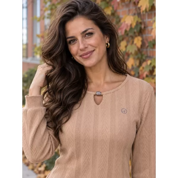  Sweatshirt-Kleid für Damen ALTISPORT ILARIA HELLBEIGE 