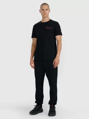 Herren-T-Shirt 4F WAW25TTSHM2372 TIEFSCHWARZ