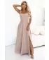 Kleid NUMOCO 633-5 DUNKLES BEIGE MIT GLITZER