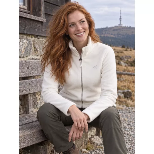  Fleece-Sweatshirt für Damen ALTISPORT ILKI WEIß 