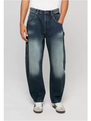 Herrenhosen URBAN CLASSICS TB8057 DUNKELBLAUER MARMOR GEWASCHEN