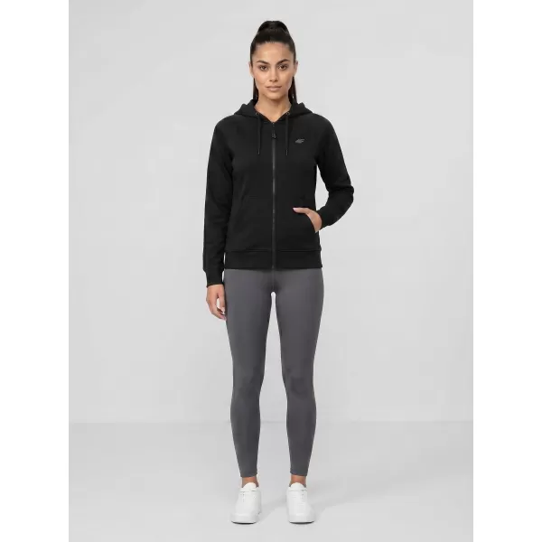 Damen-Sweatshirt 4F WMM00TSWSF2535 TIEFSCHWARZ 