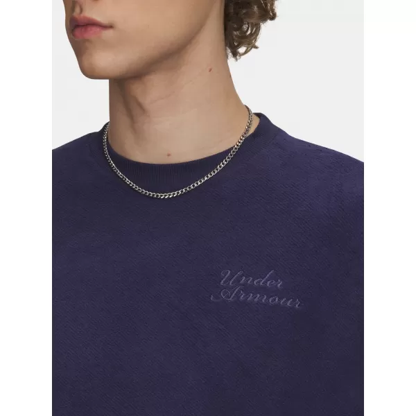  Herren-Sweatshirt UNDER ARMOUR ICON REV TERRY CREW 6003942-403 BLAU 