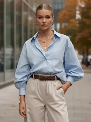 Herrenhemd DSTREET DY0382 BLAU