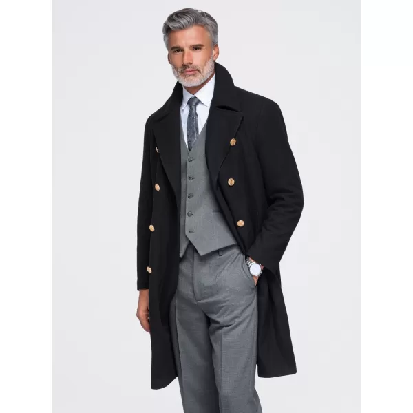  Herrenmantel OMBRE OM-COWC-0156 SCHWARZ 
