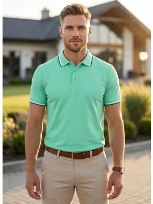 Herren-T-Shirt mit Kragen MALFINI FOCUS 232 MINZE