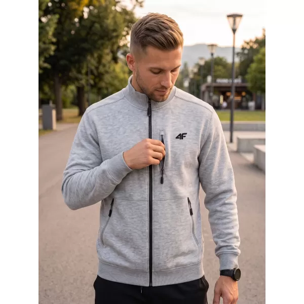  Herren-Sweatshirt 4F WMM00TSWSM2547 KALTE HELLGRAUE MELANGE 