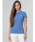 Damen-T-Shirt mit Kragen 4F WMM00TPTSF0768 DENIM