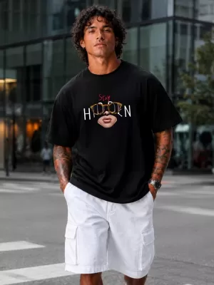 Herren-T-Shirt DSTREET NX1008R-BK-O SCHWARZ