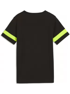 Kinder-T-Shirt PUMA ATTACANTO LOGO JERSEY JR 66104603 PUMA BLACK/LIMETTE SQUEEZE