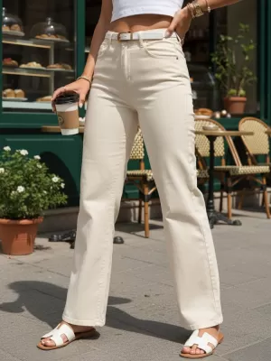 Damenhosen DSTREET UY3063 WEIß