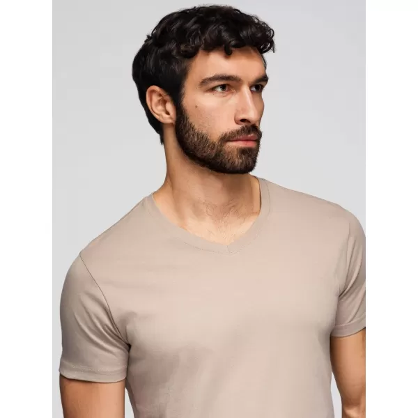  Herren-T-Shirt OMBRE OM-TSBS-0281 WEIß/SAND/MARINE 