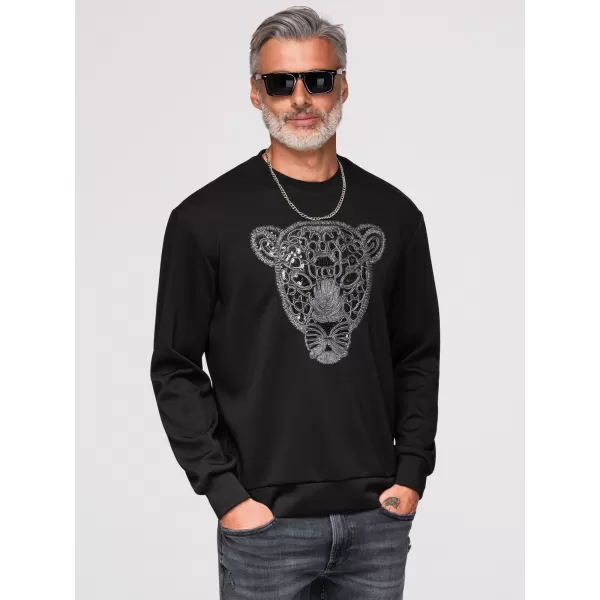  Herren-Sweatshirt OMBRE OM-SSNZ-0273 SCHWARZ 